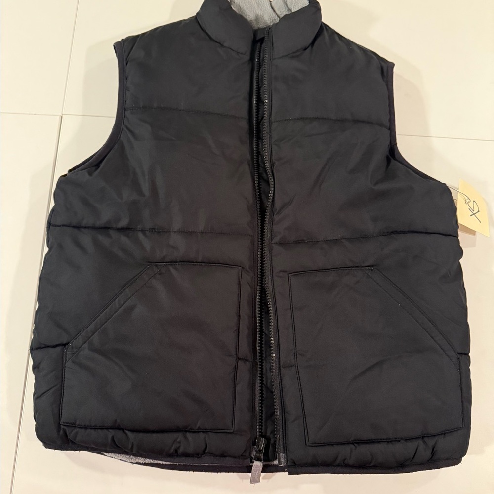 Old Navy Puffer Vest - gray Fleece  - SZ M